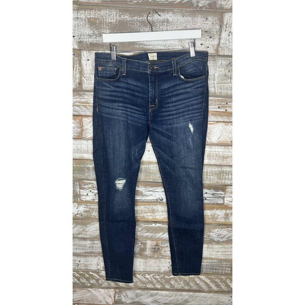 Hudson womens super skinny krista ankle blue jeans size 30‎